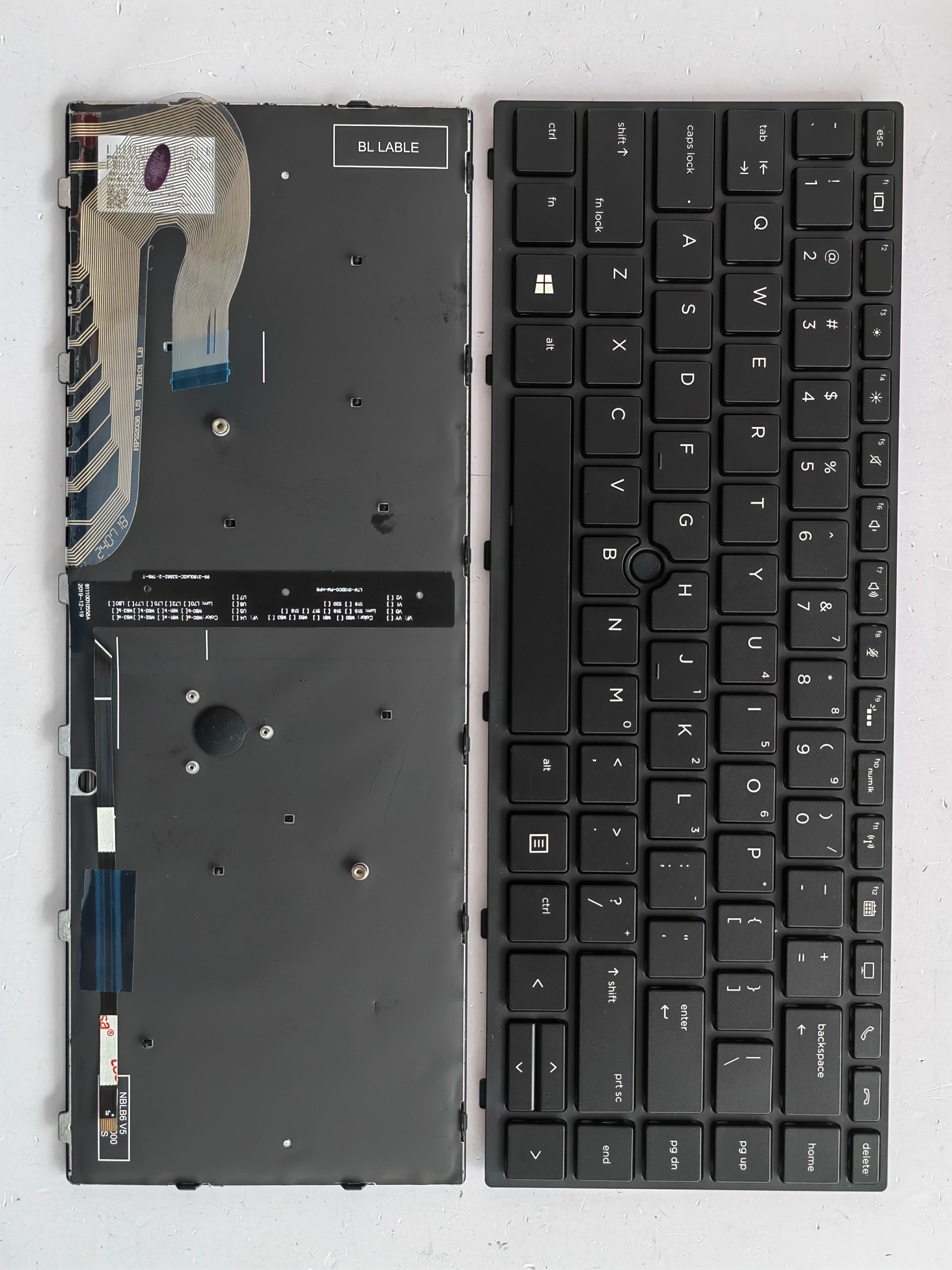 Picture of New Replacement Laptop Keyboard For HP 840G5/840G6 BLACK FRAME BLACK Backlit (OEM) US Layout
